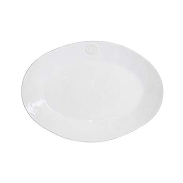 Costa Nova, Nova Kollektion, Steinzeug Geschirr, Platte, oval, weiß, 30 cm im Sale